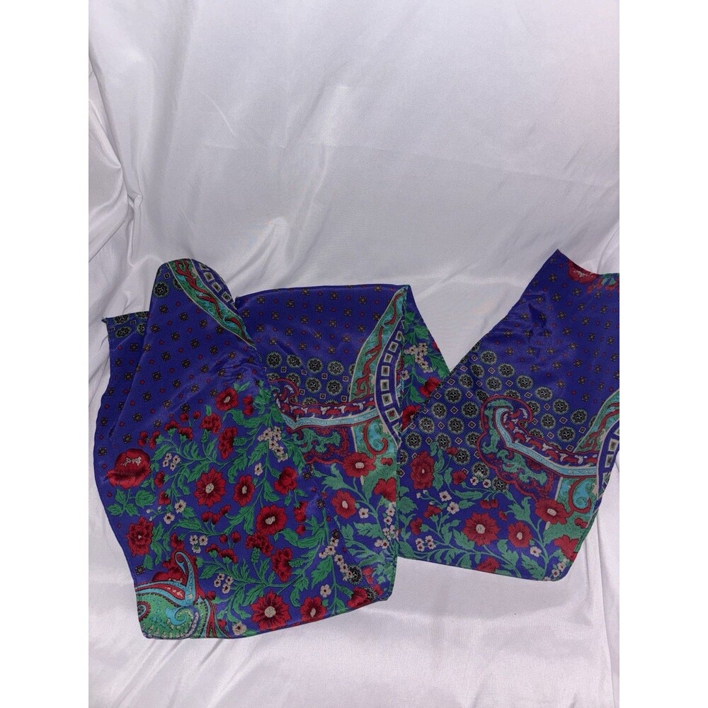 Vintage Scarf Purple Green Red Pattern